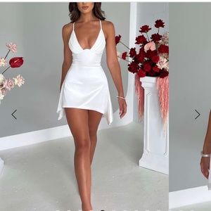 BABAYBOO IVORY NWT SATIN MINI DRESS